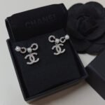 Chanel Earings Pearly White And Crystal Silver Abf732 B20573 U0937 - Image 2