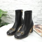 Gucci Women Horsebit Ankle Bootie ‎Black 794334 Aadp3 1000 - Image 2