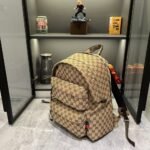 Gucci Gg Canvas Large Backpack Beige And Dark Brown 40Cm 800182 Fadsc 9852 - Image 4