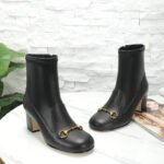 Gucci Women Horsebit Ankle Bootie ‎Black 794334 Aadp3 1000 - Image 3