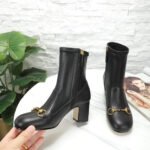 Gucci Women Horsebit Ankle Bootie ‎Black 794334 Aadp3 1000 - Image 5