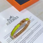 Hermes Mini Clic Kelly Bracelet Green And Rose Gold H200004Fo4Spm - Image 5
