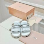 Miumiu Matelasse Nappa Leather Slides White 5Xx640 88T F0009 F 010 - Image 4