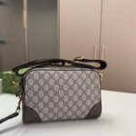 Gucci Gg Emblem Small Crossbody Bag Grey And Dark Brown 23Cm - Image 2