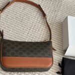 Celine Shoulder Bag In Triomphe Canvas Tan 25Cm 119412Bzj 04Lu - Image 5