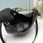 Valentino Garavani Vlogo Moon Medium Grainy Hobo Bag With Chain Black 29Cm 4W0B0N59Jdk 0No - Image 7