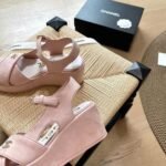 Chanel Interlocking Cc Sandals Pink - Image 3