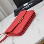 Saint Laurent Le Maillon Satchel In Smooth Leather Red - Image 2