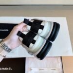 Chanel Velvet Sneakers Ivory And Black G35617 - Image 8
