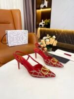 Valentino Garavani Vlogo Signature Slingback Pump In Toile Iconographe Red - Image 2