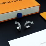 Louis Vuitton Lv Lozine Hoop Earrings Silver M03168 - Image 8
