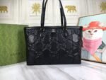 Gucci Gg Matelassé Leather Medium Tote Bag Black 631685 Um8Ig 1000 - Image 3