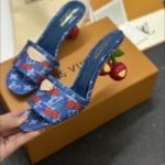 Louis Vuitton X Takashi Murakami Lily Mule Denim Blue 1Ahltf - Image 2