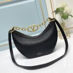 Valentino Garavani Vlogo Moon Medium Grainy Hobo Bag With Chain Black 29Cm 4W0B0N59Jdk 0No - Image 2