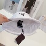 Prada Padded Renylon Bucket Hat White - Image 4