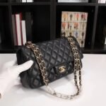 Chanel Classic Flap Black Gold Hardware 25Cm - Image 3