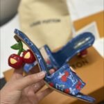 Louis Vuitton X Takashi Murakami Lily Mule Denim Blue 1Ahltf - Image 3