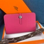 Hermes Dogon Duo Long Wallet Dark Pink 20Cm - Image 2