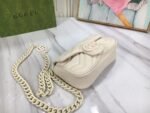 Gucci Women’S Natural Gg Marmont Leather Bag White 16.5Cm 699757 Um8Kv 9022 - Image 3