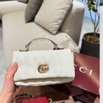 Gucci Gg Milano Mini Top Handle Bag White Puffy Quilted Leather 21Cm ‎806017 Aad71 9110 - Image 2