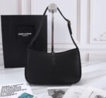 Saint Laurent Le 5 À 7 Hobo Bag In Smooth Leather Black Gold 23Cm 6572282R20W1000 - Image 6