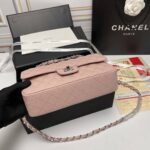 Chanel Medium Classic Flap Bag Silver Hardware Pink 25Cm - Image 4