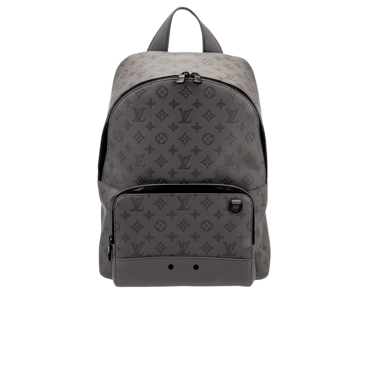 60-31 Louis Vuitton Monogram Shadow Racer Backpack Grey 38Cm - Image 1