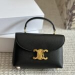 Celine Medium Nino Bag In Supple Calfskin Black 20Cm 117523Fxk 38No - Image 7