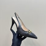 Gucci Women’s Horsebit Pump Gg Leather Black 792065 Aaegj 1000 - Image 6