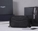Saint Laurent Lou Camera Bag In Quilted Leather Black 18Cm - Image 8