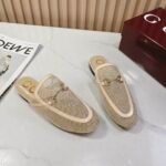 Gucci Women Gg Crystal Princetown Slipper Beige ‎835484 Faeq0 9941 - Image 3