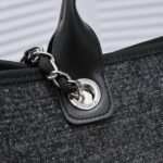 Chanel Large Tote Sliver Tone Metal Black Tote 38Cm A66941B06387 - Image 6