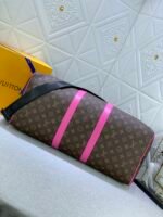 Louis Vuitton Keepall Bandoulière 50 Brown And Pink Macassar Canvas - Image 2