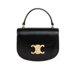 Celine Mini Besace Clea In Shiny Black 15Cm 10L063Etz 38No