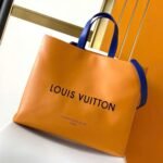 [Super Vip 1:1] Louis Vuitton Shopper Tote Bag MM Orange Safran 40Cm M24457 - Image 2