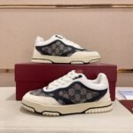 Gucci Women’s Re Web Sneaker Original Gg Canvas Beige And Blue ‎787476 Aadhw 9552 - Image 6