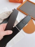 Hermes Belt Togo Swift Silver Buckle Brown 38Mm - Image 7