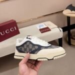 Gucci Women’s Re Web Sneaker Original Gg Canvas Beige And Blue ‎787476 Aadhw 9552 - Image 2