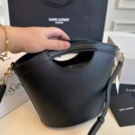 Saint Laurent Celia Mini Tote In Smooth Leather Black 20Cm 7910690U90W1000 - Image 7