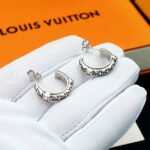 Louis Vuitton Lv Lozine Hoop Earrings Silver M03168 - Image 6