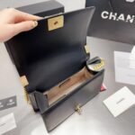 Chanel Boy Flap Bag Snake Leather Black 25Cm - Image 7