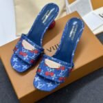 Louis Vuitton X Takashi Murakami Lily Mule Denim Blue 1Ahltf - Image 7