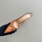 Gucci Women’s Horsebit Pump Gg Leather Light Brown 792065 Aaegj 2712 - Image 6