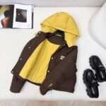 Miumiu Technical Ponge Down Hoodie Jacket Coffee Ml1315 1720 F045I S Ooo - Image 8