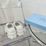 Prada Monolith Brushed Leather Loafers White 2De129 B4L F0009 - Image 7