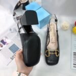 Gucci Women’S Mid Heel Slingback With Horsebit Black - Image 3