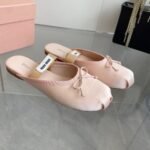 Miumiu Satin Ballerina Mules Orchid Pink 5F451E Qu6 F0615 F 005 - Image 3
