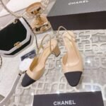 Chanel Slingbacks Grosgrain Beige And Black G31318 Y50006 C8378 - Image 3