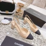 Chanel Slingbacks Grosgrain Beige And Black G31318 Y50006 C8378 - Image 2
