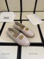 Gucci Leather Espadrille With Double G White ‎551890 Bko00 1000 - Image 3